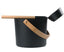 Natural Doctor ND-ACC-001 Powder-coated Aluminium Bucket and Ladle with bamboo handle