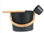Natural Doctor ND-ACC-002 Powder-coated Aluminium Bucket and Ladle with bamboo handle