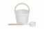 Natural Doctor ND-ACC-047 Powder-coated Aluminium Bucket and Ladle with bamboo handle