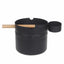 Natural Doctor ND-ACC-048 Powder-coated Aluminium Bucket and Ladle with bamboo handle