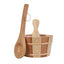 Natural Doctor ND-ACC-059 Sauna bucket and ladle with PE plastic liner (Red cedar&Pine)