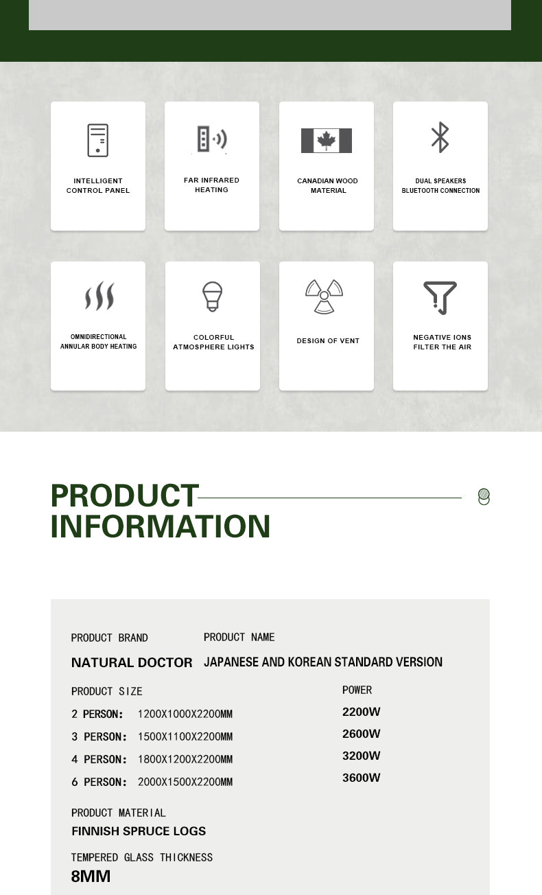 NaturalDoctor-OD Outdoor sauna for 2- 6 people