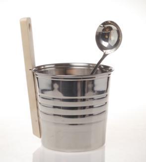Natural Doctor ND-ACC-013 Stainless steel sauna tub and ladles