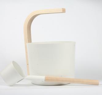 Natural Doctor ND-ACC-021 Powder-coated 5L Sauna bucket and ladles