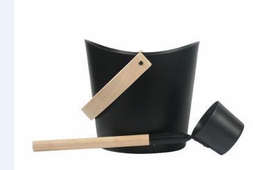 Natural Doctor ND-ACC-028 Powder-coated 7L Sauna bucket and ladles
