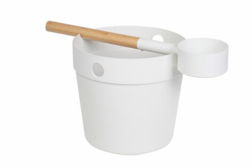 Natural Doctor ND-ACC-043 Powder-coated Aluminium Bucket and Ladle with bamboo handle Hovedbillede