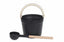 Natural Doctor ND-ACC-046 Powder-coated Aluminium Bucket and Ladle with bamboo handle
