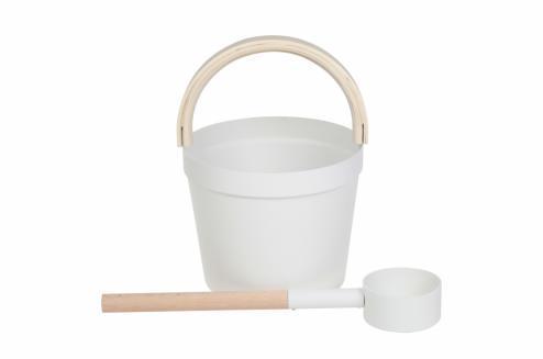 Natural Doctor ND-ACC-047 Powder-coated Aluminium Bucket and Ladle with bamboo handle Hovedbillede