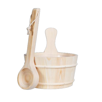 Natural Doctor ND-ACC-058 Sauna bucket and ladle with PE plastic liner (Pine) Huvudsaklig produktbild