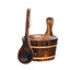 Natural Doctor ND-ACC-062 Sauna bucket and ladle with plastic inner (Carbonizing wood )