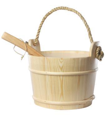 Natural Doctor ND-ACC-066 Sauna pail and ladle with plastic liner Huvudsaklig produktbild