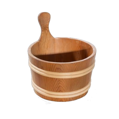 Natural Doctor ND-ACC-079 Sauna bucket and ladle with PE plastic liner(red cedar)