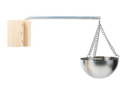 Natural Doctor ND-ACC-142 Stainless steel Fragrance oil holder+wooden base+alu. Pipe+ stainless steel chain