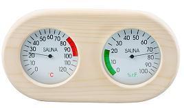 Natural Doctor ND-ACC-183 Wooden thermometer and hygrometer (Pine )