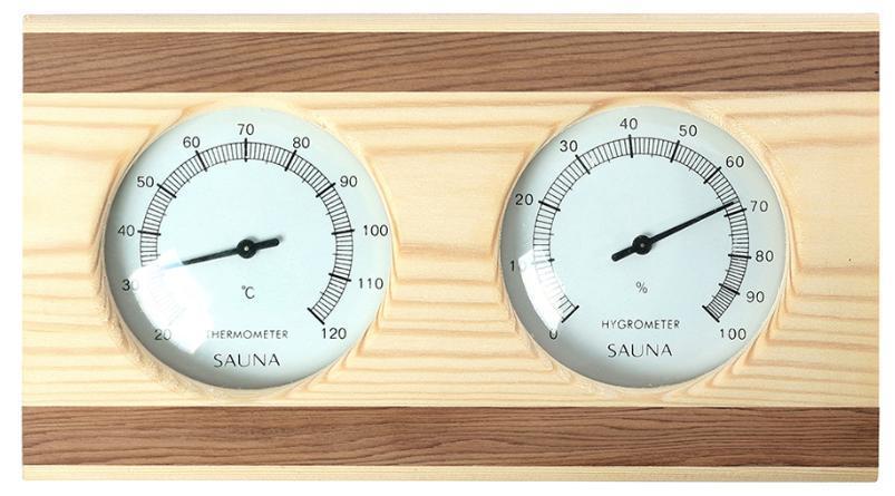 Natural Doctor ND-ACC-189 Wooden thermometer and hygrometer (pine&red cedar ) 主图