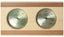 Natural Doctor ND-ACC-217 Wooden thermometer and hygrometer with stainless steel frame