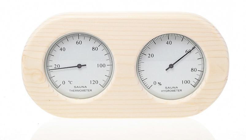 Natural Doctor ND-ACC-222 Wooden thermometer and hygrometer (Pine ) 主图