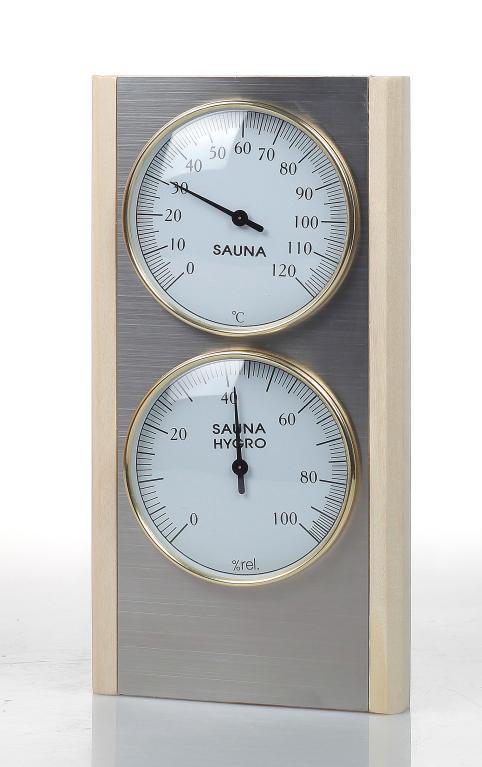 Natural Doctor ND-ACC-224 Wooden thermometer and hygrometer with metal 主图