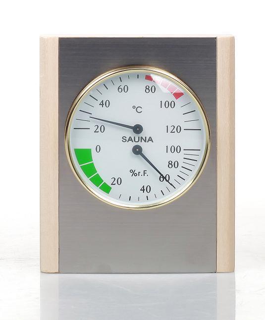 Natural Doctor ND-ACC-227 Wooden thermometer and hygrometer with metal 主图