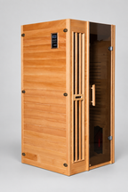 NaturalDoctor IMH1 sauna, left side and exterior control panel