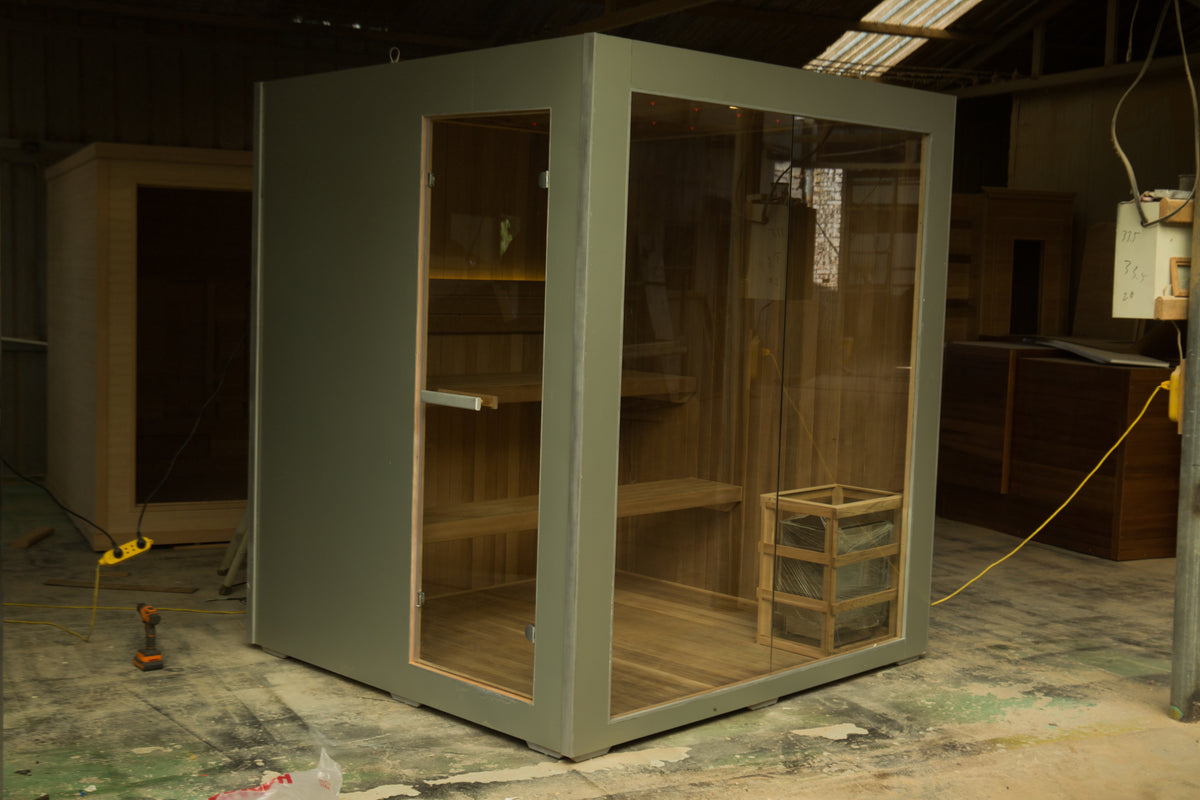 Natural Doctor ND-OWS4 complete sauna photographed in the factory