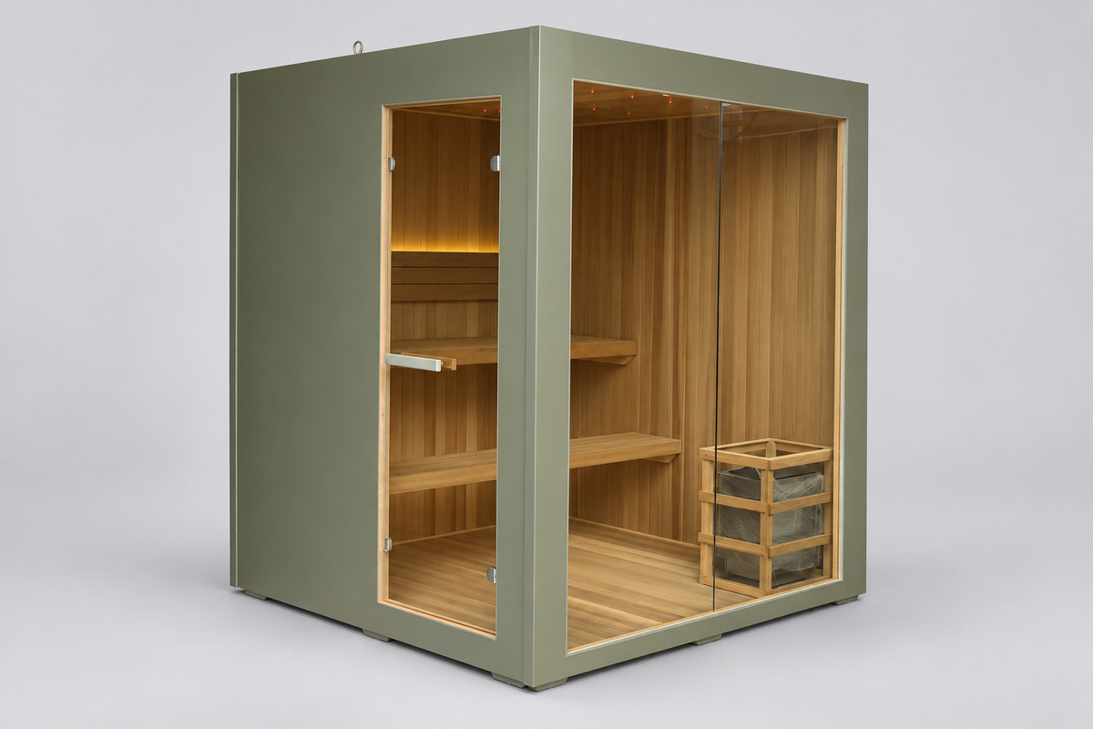 Natural Doctor ND-OWS4 sauna side entrance and front glass view