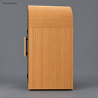Natural Doctor Arched Canadian Hemlock Infrared Sauna — Side profile of the arched wood cabin