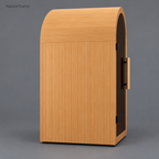 Natural Doctor Arched Canadian Hemlock Infrared Sauna — Opposite side of the arched wood cabin