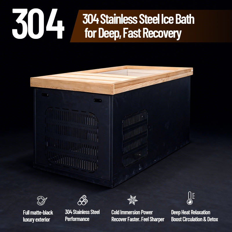 Natural Doctor matte black stainless steel cold plunge