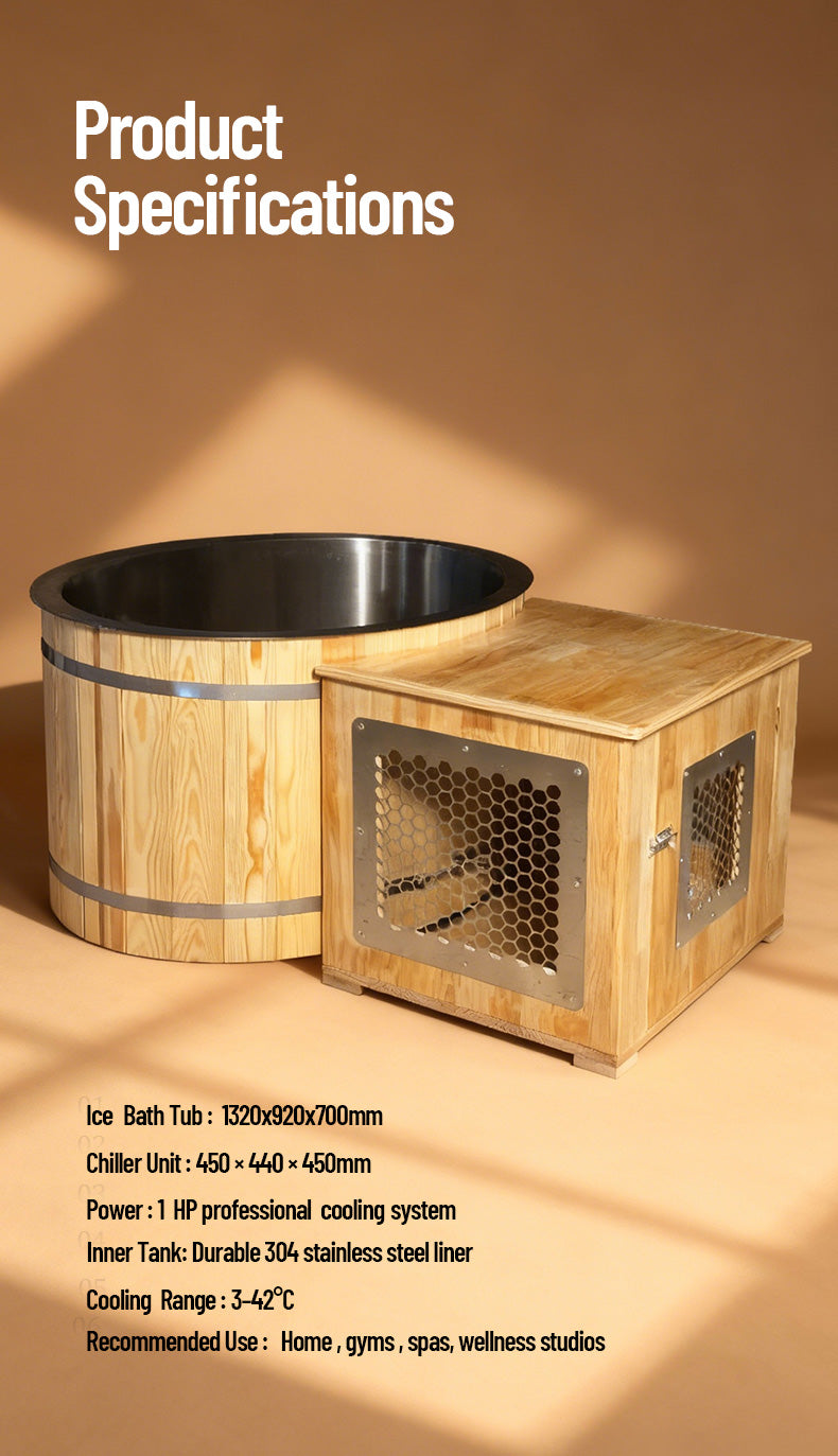 Natural Doctor wooden round ice bath range