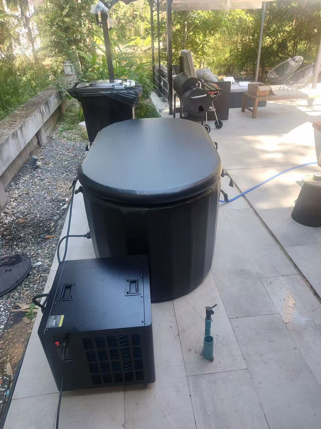 Natural Doctor PVC ice bath – product and chiller connection
