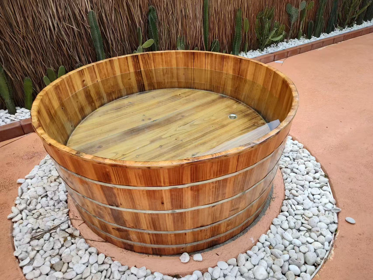 Natural Doctor wooden ice bath – construction and installation example